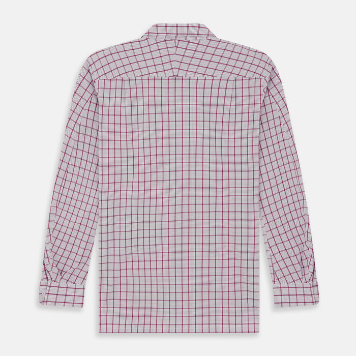 Purple Graph Overlay Check Piccadilly Shirt Image 5