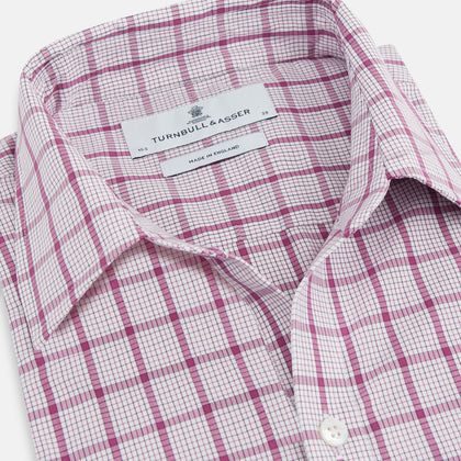 Purple Graph Overlay Check Piccadilly Shirt Image 1