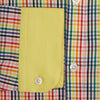 View 3 of product The Portobello Shirt by Turnbull & Asser is a long-sleeve, button-up with a vibrant red, blue, yellow, and green check pattern and a solid yellow collar—ideal for a market-inspired holiday look.