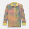 View 1 of product The Portobello Shirt by Turnbull & Asser is a long-sleeve, button-up with a vibrant red, blue, yellow, and green check pattern and a solid yellow collar—ideal for a market-inspired holiday look.