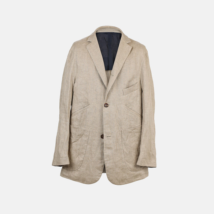 RIVIERA OVERSIZED LINEN BLAZER SAND