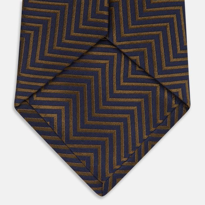 The World Is Not Enough Zig Zag Silk Tie As Seen on James Bond Image 4