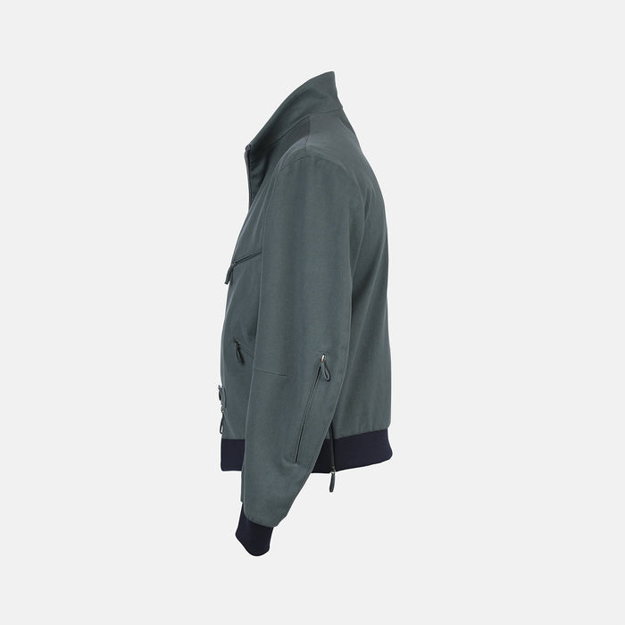 Fairway Ash Grey Driving Jacket in Cotton Image 3