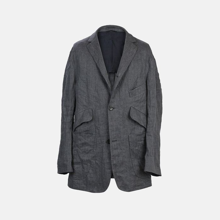 RIVIERA OVERSIZED LINEN BLAZER ASH Image 6