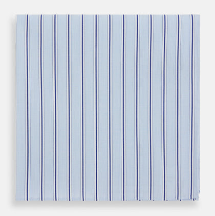 Hand Rolled Blue Multi Stripe Handkerchief Image 4