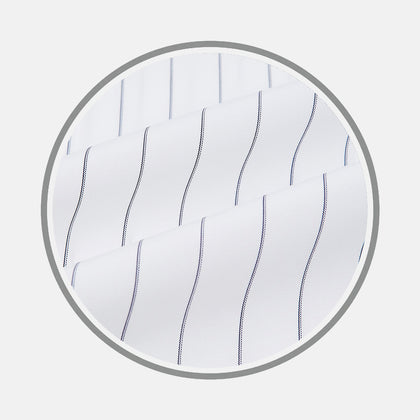 Navy Hairline Multi Stripe Fabric