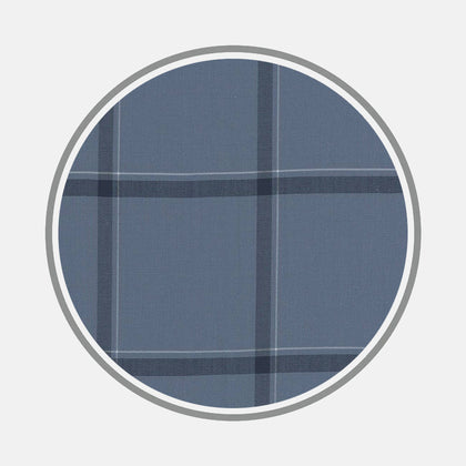 Navy and Dark Blue Check Fabric