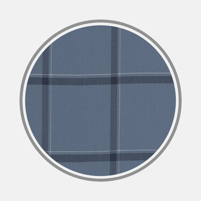 Navy and Dark Blue Check Fabric