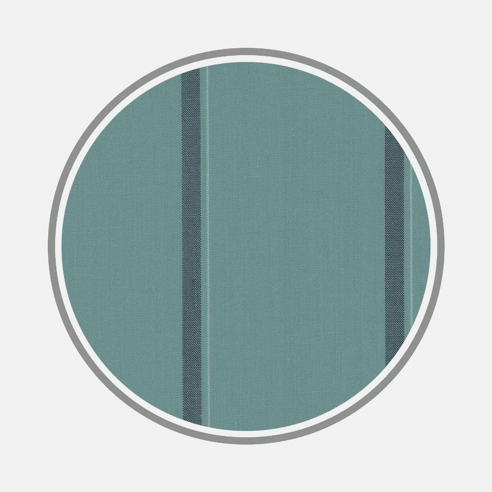 Wide Navy Stripe Aquamarine Fabric 19