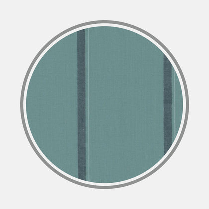 Wide Navy Stripe Aquamarine Fabric