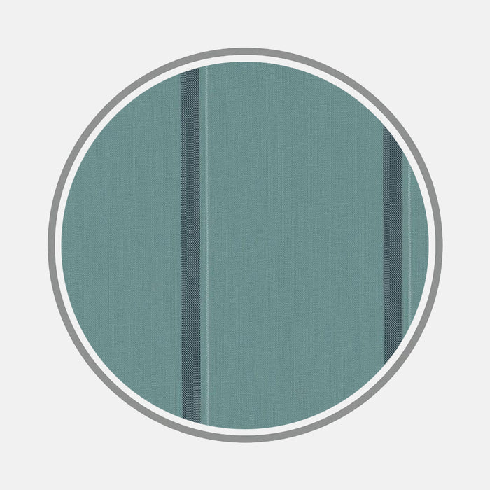 Wide Navy Stripe Aquamarine Fabric