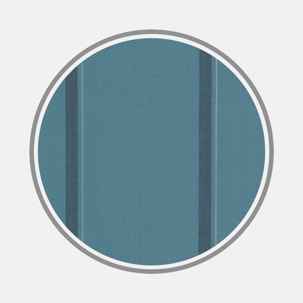 Wide Navy and Turquoise Stripe Fabric 19