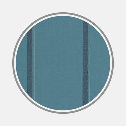 Wide Navy and Turquoise Stripe Fabric