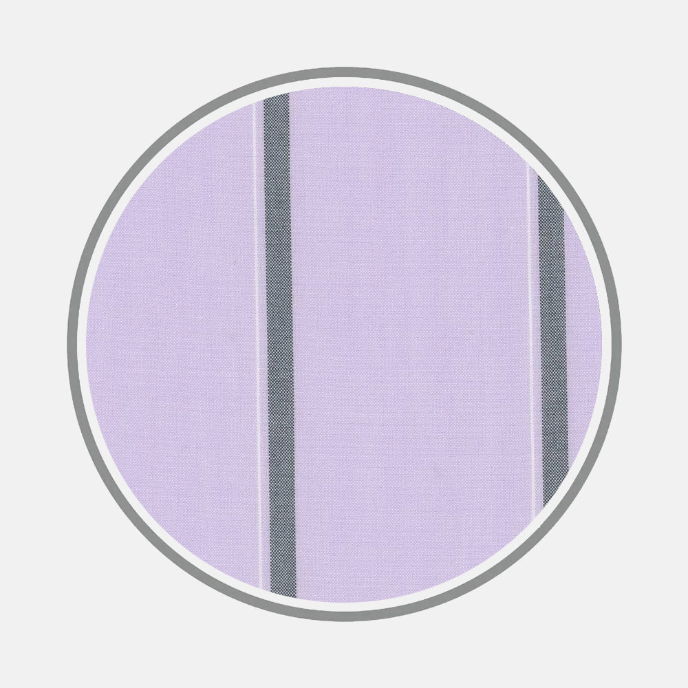 Wide Navy and Lilac Stripe Fabric 19