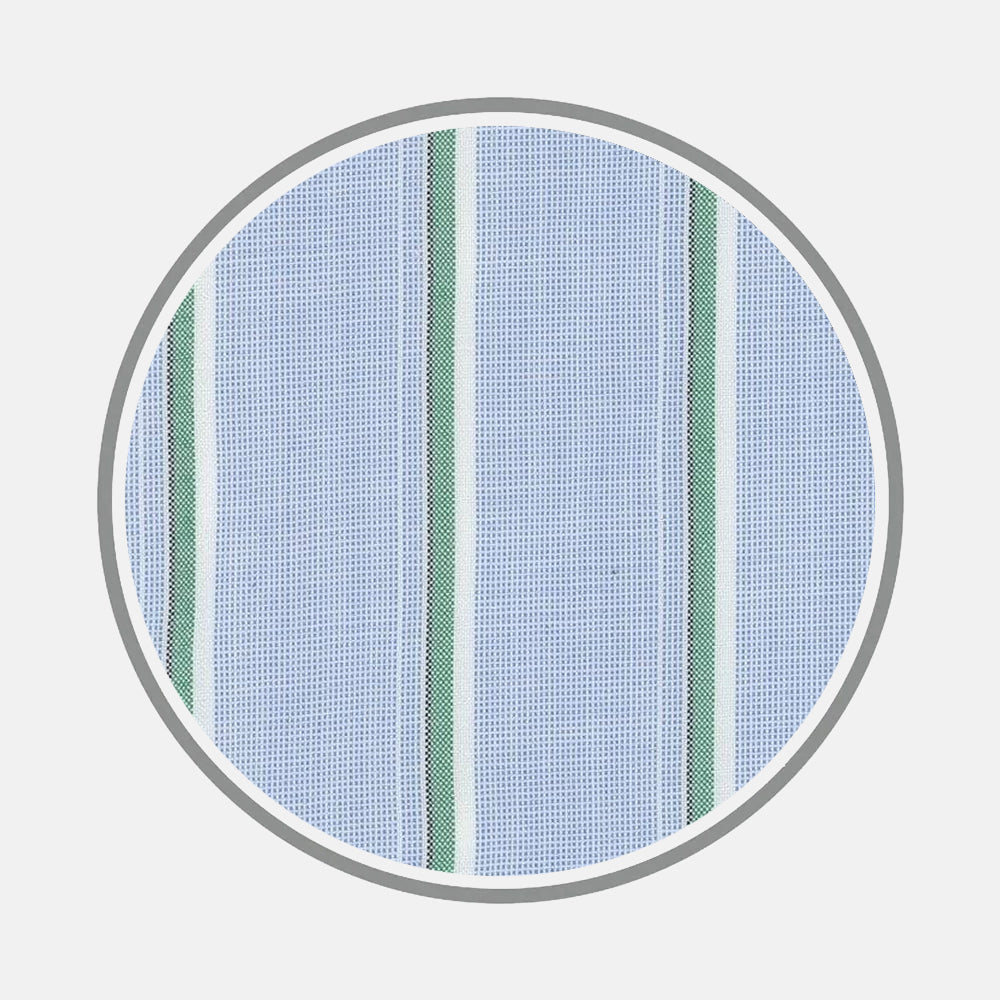 Blue and Green Multi Stripe Fabric 19