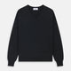 The Turnbull & Asser Charcoal V-Neck Cashmere Jumper, featuring long sleeves, is displayed flat on a white background.