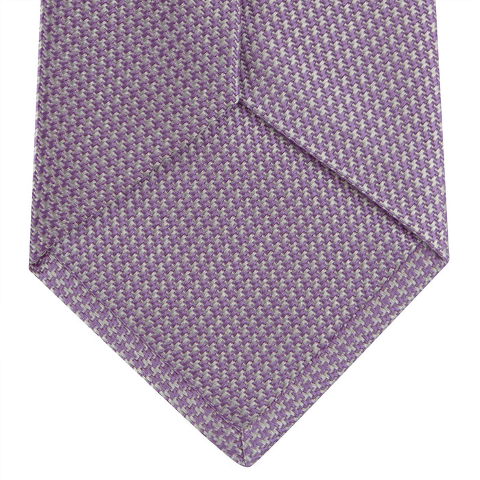 Lilac Houndstooth Silk Tie Image 3