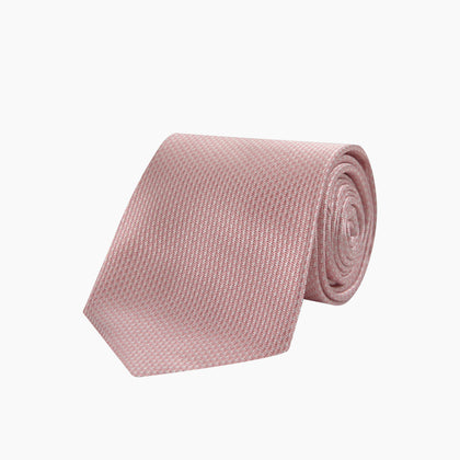 Pink Houndstooth Silk Tie Image 4