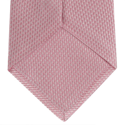 Pink Houndstooth Silk Tie Image 3