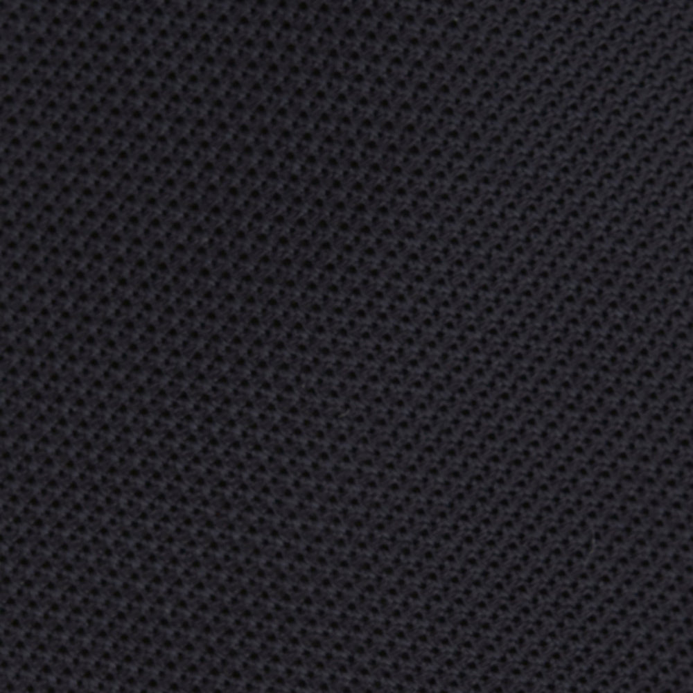 A neatly rolled Turnbull & Asser Navy Grenadine Silk Tie with a textured, knitted appearance is displayed on a white background.