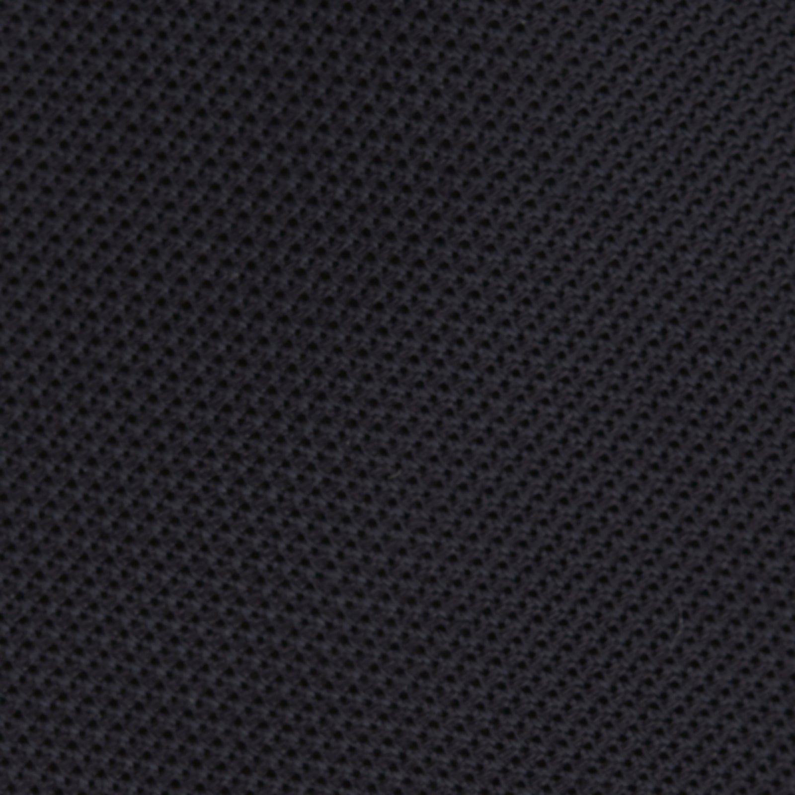 View 3 of product A neatly rolled Turnbull & Asser Navy Grenadine Silk Tie with a textured, knitted appearance is displayed on a white background.