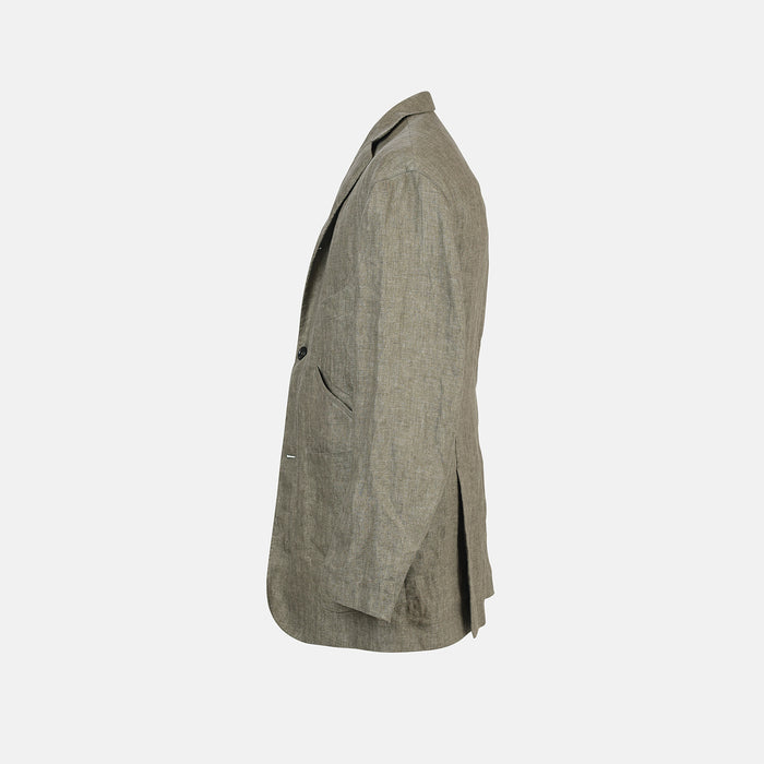 RIVIERA OVERSIZED LINEN BLAZER OLIVE Image 3