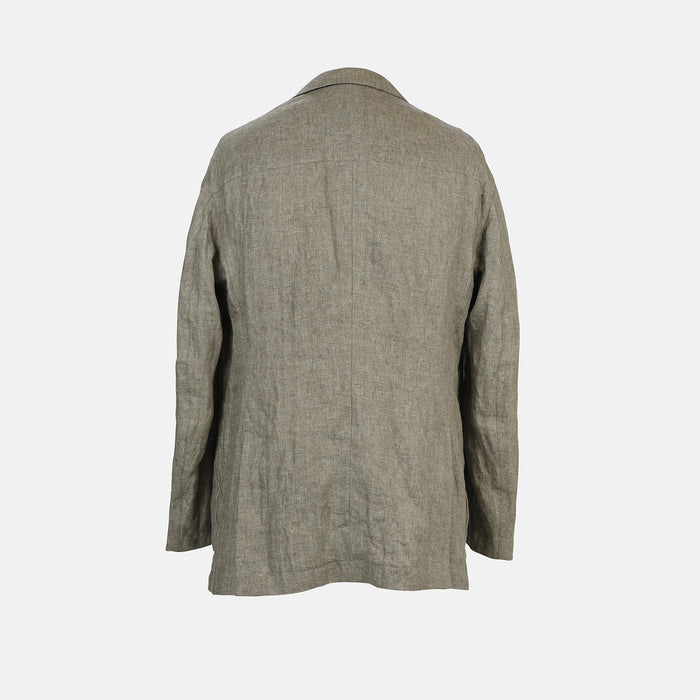 RIVIERA OVERSIZED LINEN BLAZER OLIVE Image 1