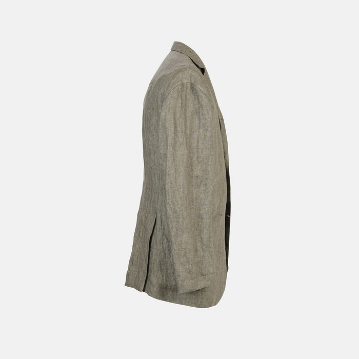 RIVIERA OVERSIZED LINEN BLAZER OLIVE Image 4
