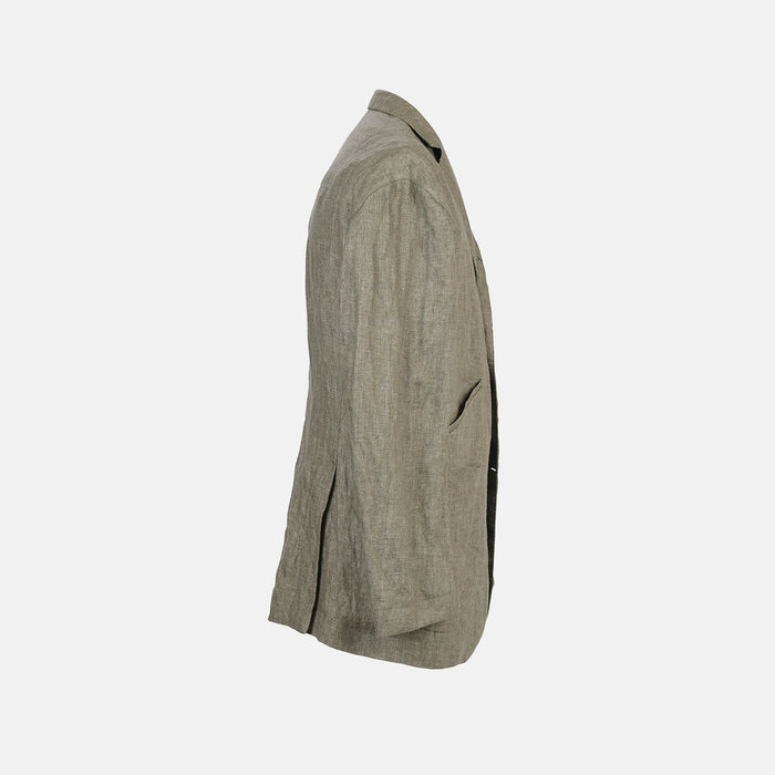 RIVIERA OVERSIZED LINEN BLAZER OLIVE Image 5