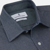 View 2 of product The Turnbull & Asser Plain Blue Oxford Weekend Fit Shirt features a Derby collar, 1-button cuffs, and a smart-casual look—perfect for weekends. Displayed flat on a white background.