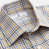 View 2 of product Yellow Multi Check Regular Fit Shirt with T&A Collar and 3 Button Cuffs