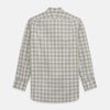 View 5 of product The Turnbull & Asser Green Multi Check Regular Fit Shirt features a T&A collar, 3 button cuffs, and a vibrant yellow, blue, and green check pattern on white. Inspired by Harriet Smith.