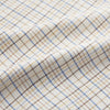 View 4 of product The Turnbull & Asser Brown Multi Check Regular Fit Cotton-Cashmere Shirt features a white base with blue, yellow, and brown checks, T&A collar, and 3 button cuffs for a smart-casual look.