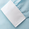 View 3 of product Green micro-check regular fit shirt by Turnbull & Asser, featuring a white T&A collar, double cuffs, and button-down front, laid flat on a white background.
