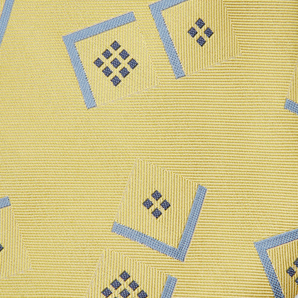 Yellow Graphic Deco Silk Tie Image 1