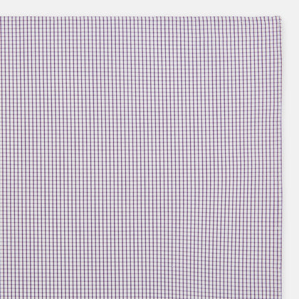 Hand Rolled Purple Graph Check Handkerchief Image 1