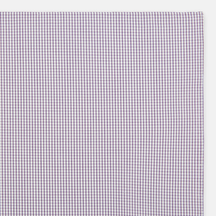 Hand Rolled Purple Graph Check Handkerchief Image 1