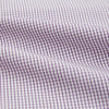 View 4 of product The Turnbull & Asser Hand Rolled Purple Graph Check Handkerchief features a purple checkered grid pattern on white cotton, neatly folded and displayed on a plain surface—a refined accessory for any formal occasion.