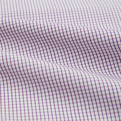 Hand Rolled Purple Graph Check Handkerchief Image 3