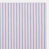 View 2 of product The Turnbull & Asser Hand Rolled Pink and Blue Track Stripe Handkerchief is a cotton square with blue, pink, and purple stripes on white, finished with a hand-rolled pink edge—an elegant addition to formal attire.