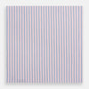 View 3 of product The Turnbull & Asser Hand Rolled Pink and Blue Track Stripe Handkerchief is a cotton square with blue, pink, and purple stripes on white, finished with a hand-rolled pink edge—an elegant addition to formal attire.