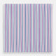 The Turnbull & Asser Hand Rolled Purple and Blue Track Stripe Handkerchief features alternating blue and purple stripes on white cotton—an elegant formal accessory displayed on a plain white background.