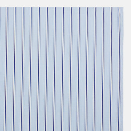 Hand Rolled Blue Multi Stripe Handkerchief Image 1
