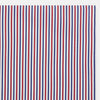 View 2 of product The Hand Rolled Red and Blue Track Stripe Handkerchief by Turnbull & Asser features vertical red, blue, and white stripes—a refined cotton accessory with a visible seam, ideal for formal occasions.