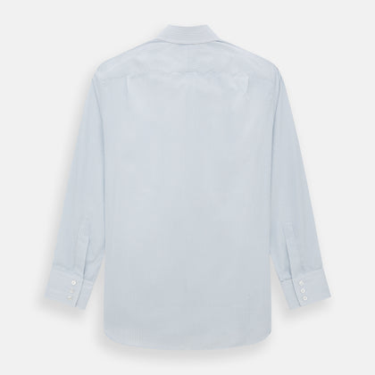 Blue and White Pencil Stripe Cashmerello Mayfair Shirt Image 5