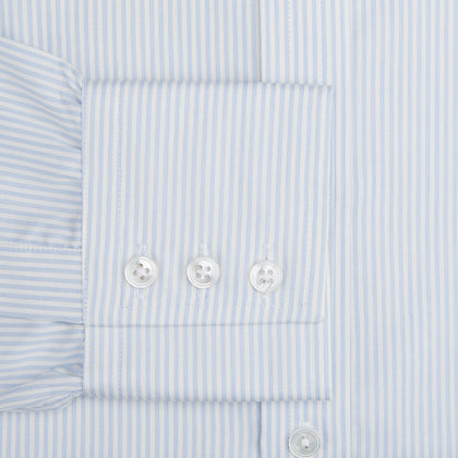 Blue and White Pencil Stripe Cashmerello Mayfair Shirt Image 2