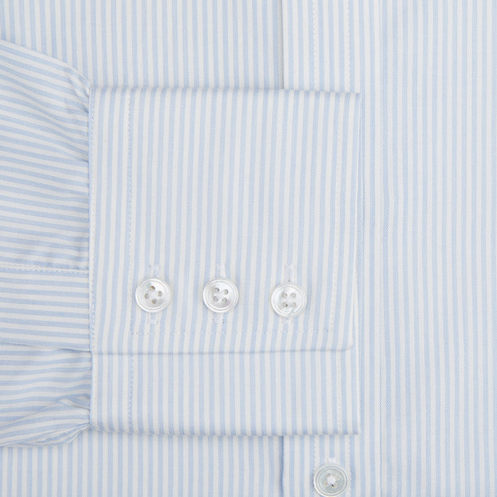 Blue and White Pencil Stripe Cashmerello Mayfair Shirt Image 2