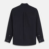 View 4 of product The Turnbull & Asser Navy Weekend Fit Hayne Shirt features a Dorset collar and 1-button cuffs, offering an elevated casual look as part of our Weekend Fit shirts collection.
