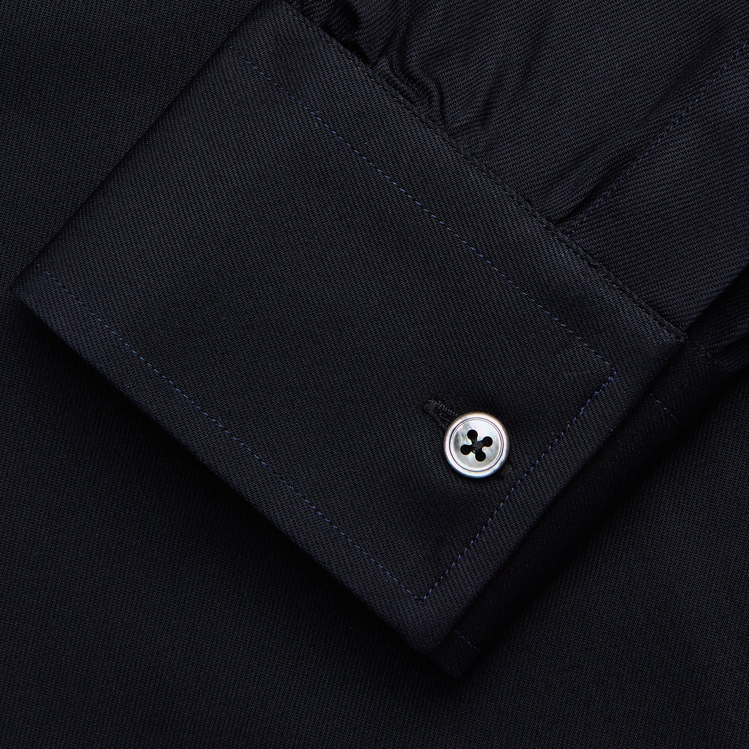 View 3 of product The Turnbull & Asser Navy Weekend Fit Hayne Shirt features a Dorset collar and 1-button cuffs, offering an elevated casual look as part of our Weekend Fit shirts collection.