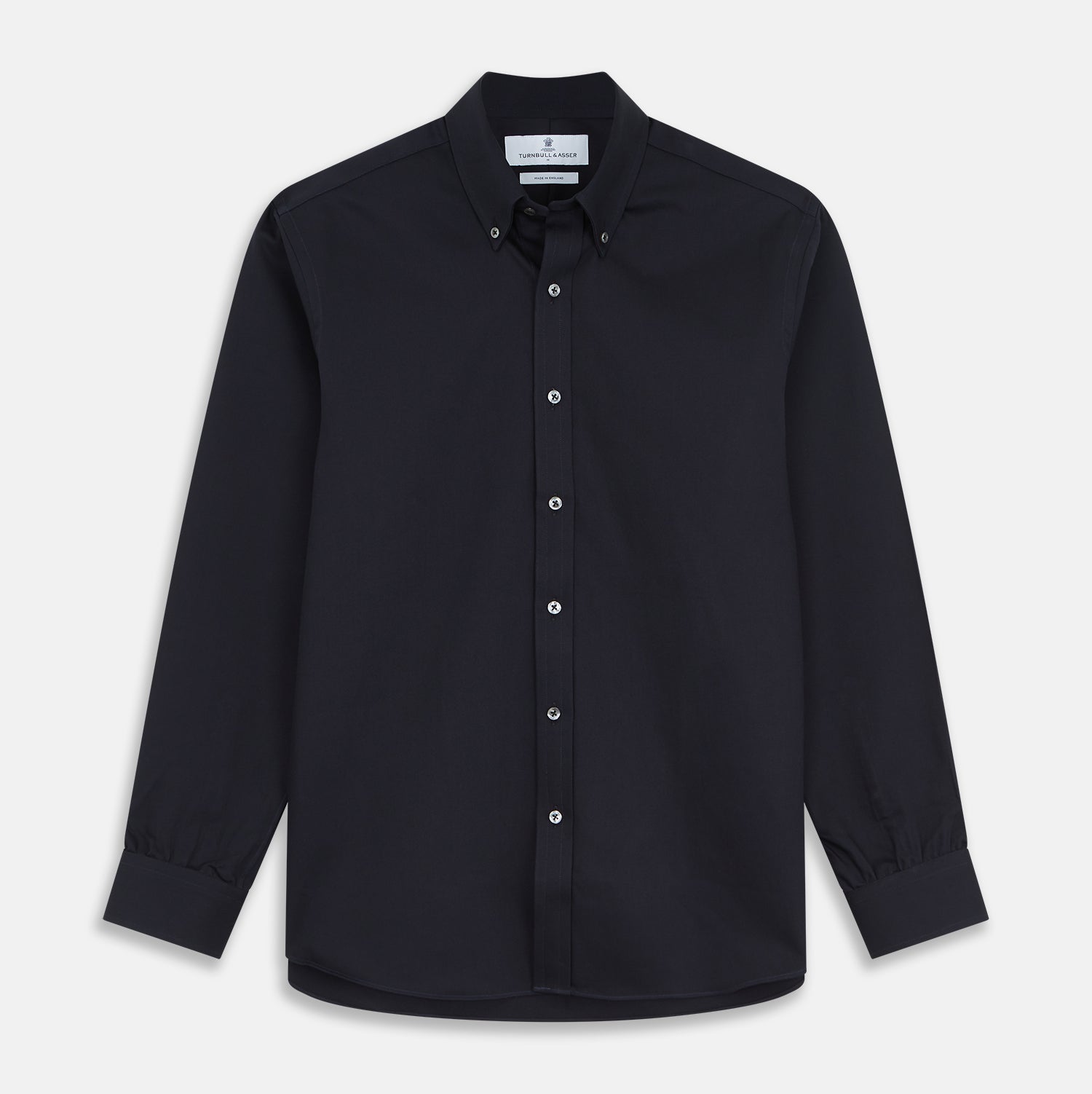 View 1 of product The Turnbull & Asser Navy Weekend Fit Hayne Shirt features a Dorset collar and 1-button cuffs, offering an elevated casual look as part of our Weekend Fit shirts collection.